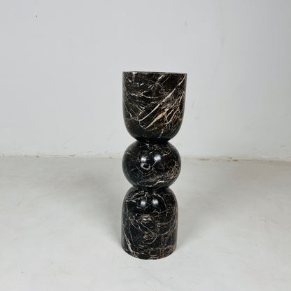 Orb-Linked Candle Stand - Black