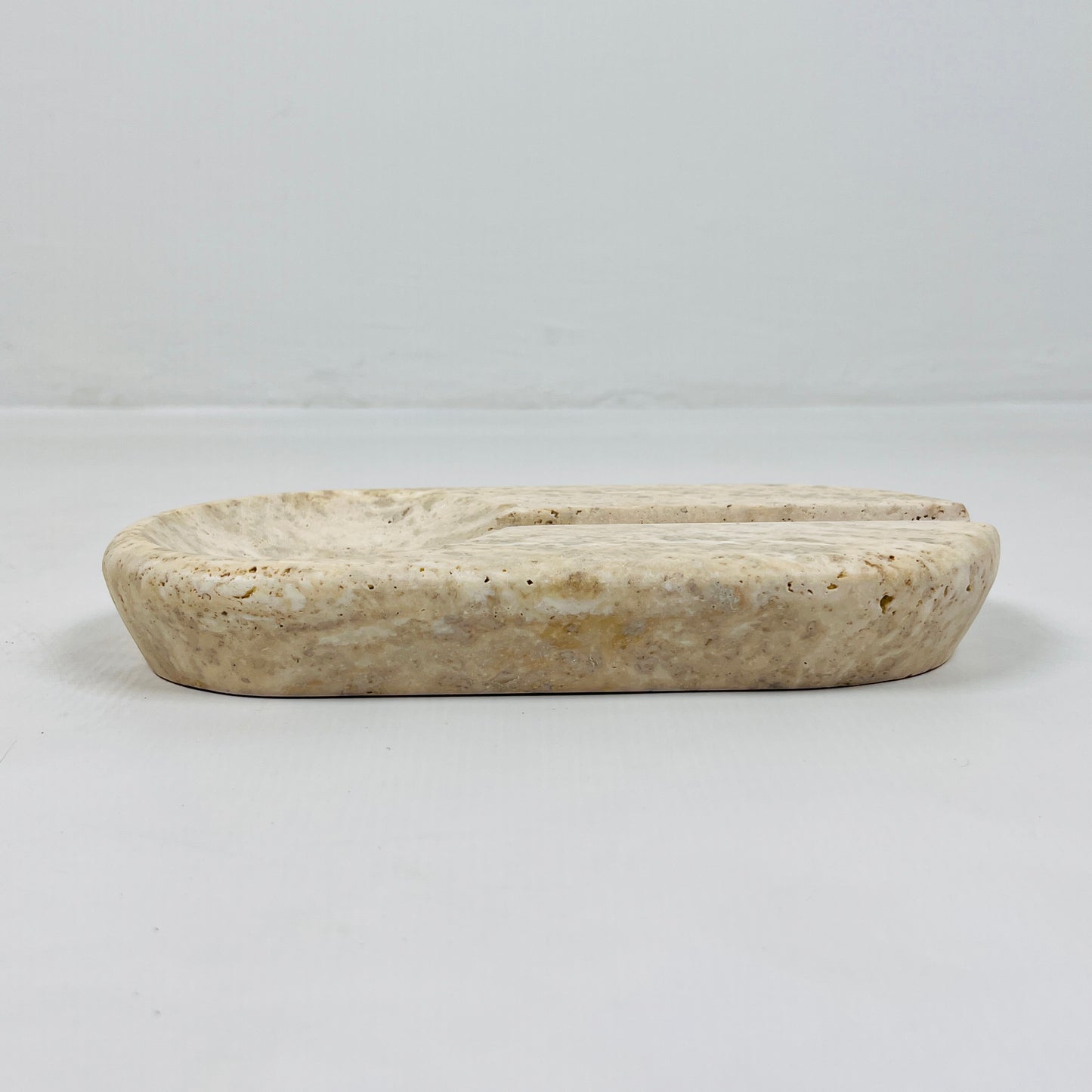 Oval Marble Ash Tray - Travertine