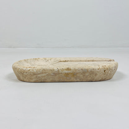 Oval Marble Ash Tray - Travertine