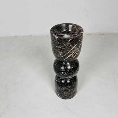 Orb-Linked Candle Stand - Black