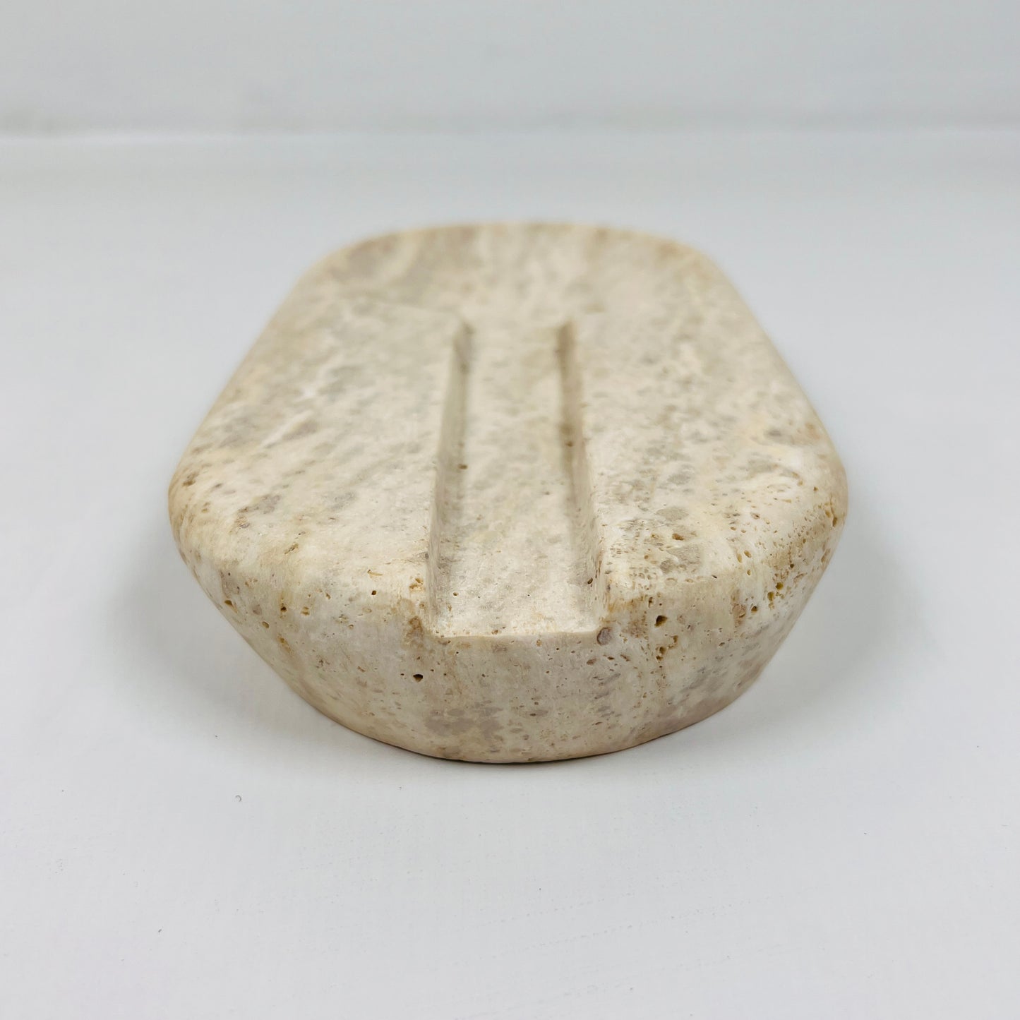 Oval Marble Ash Tray - Travertine