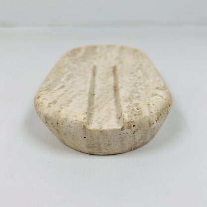 Oval Marble Ash Tray - Travertine
