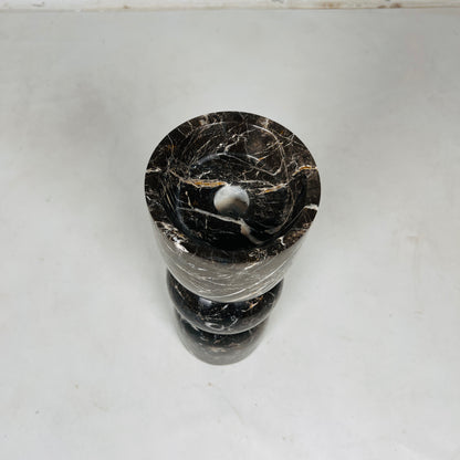 Orb-Linked Candle Stand - Black