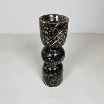 Orb-Linked Candle Stand - Black