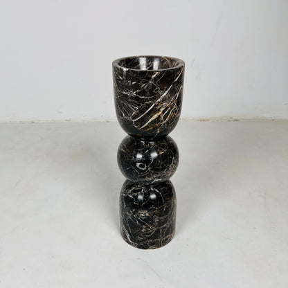 Orb-Linked Candle Stand - Black