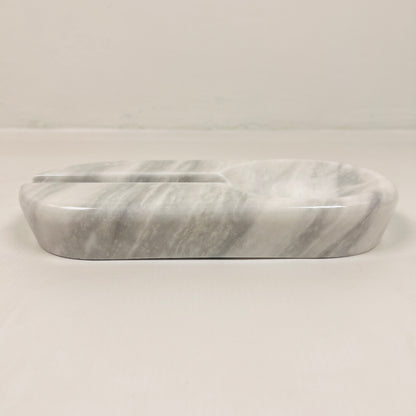 Oval Marble Ash Tray - Gray