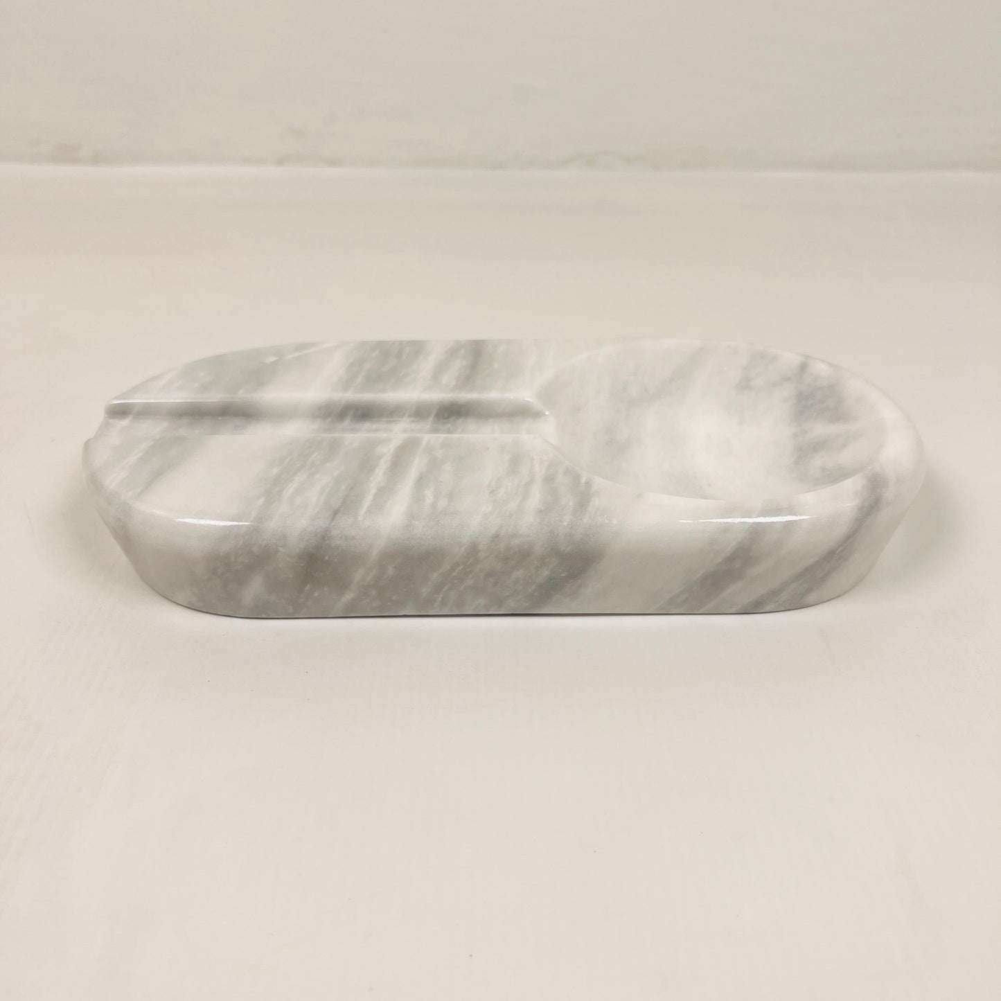 Oval Marble Ash Tray - Gray