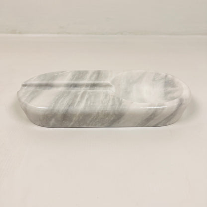 Oval Marble Ash Tray - Gray