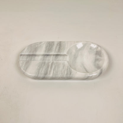 Oval Marble Ash Tray - Gray
