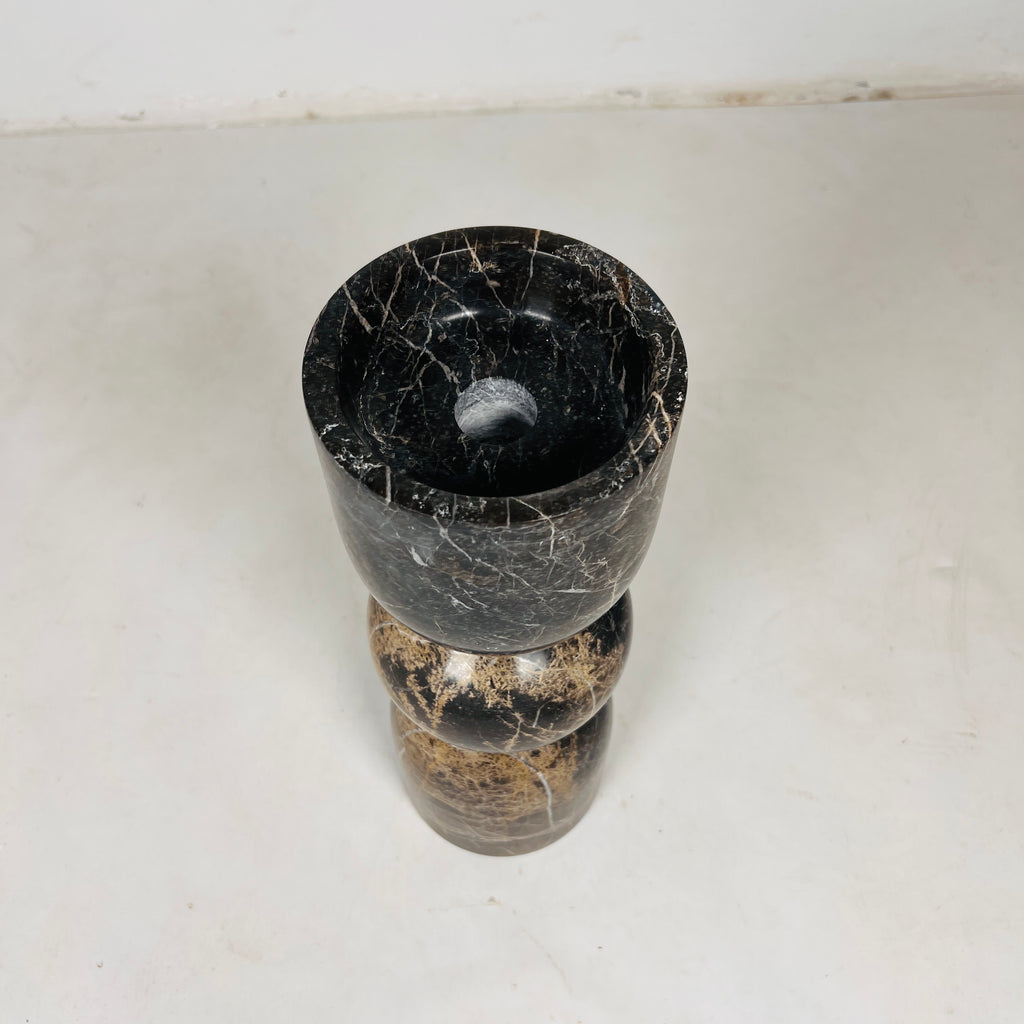 Obsidian Cup Candle Stand