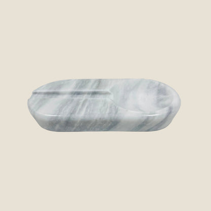 Oval Marble Ash Tray - Gray