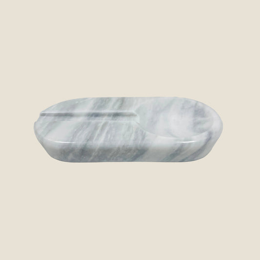 Oval Marble Ash Tray - Gray