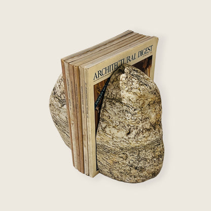 Brown Speckled Bookend Pair