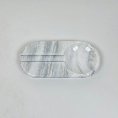 Oval Marble Ash Tray - Gray