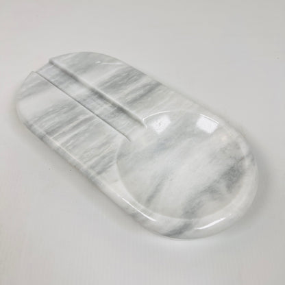 Oval Marble Ash Tray - Gray