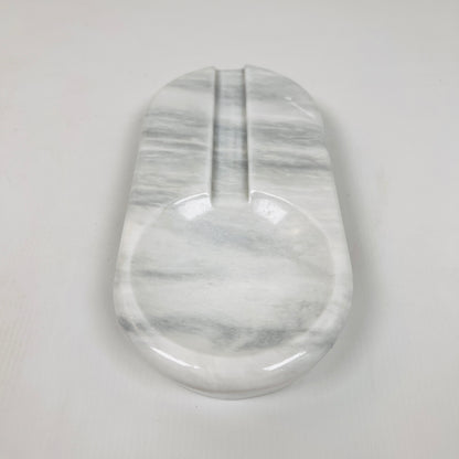 Oval Marble Ash Tray - Gray
