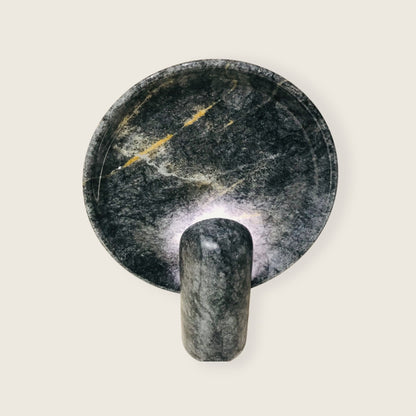 Disc Table Lamp - Black & Blue
