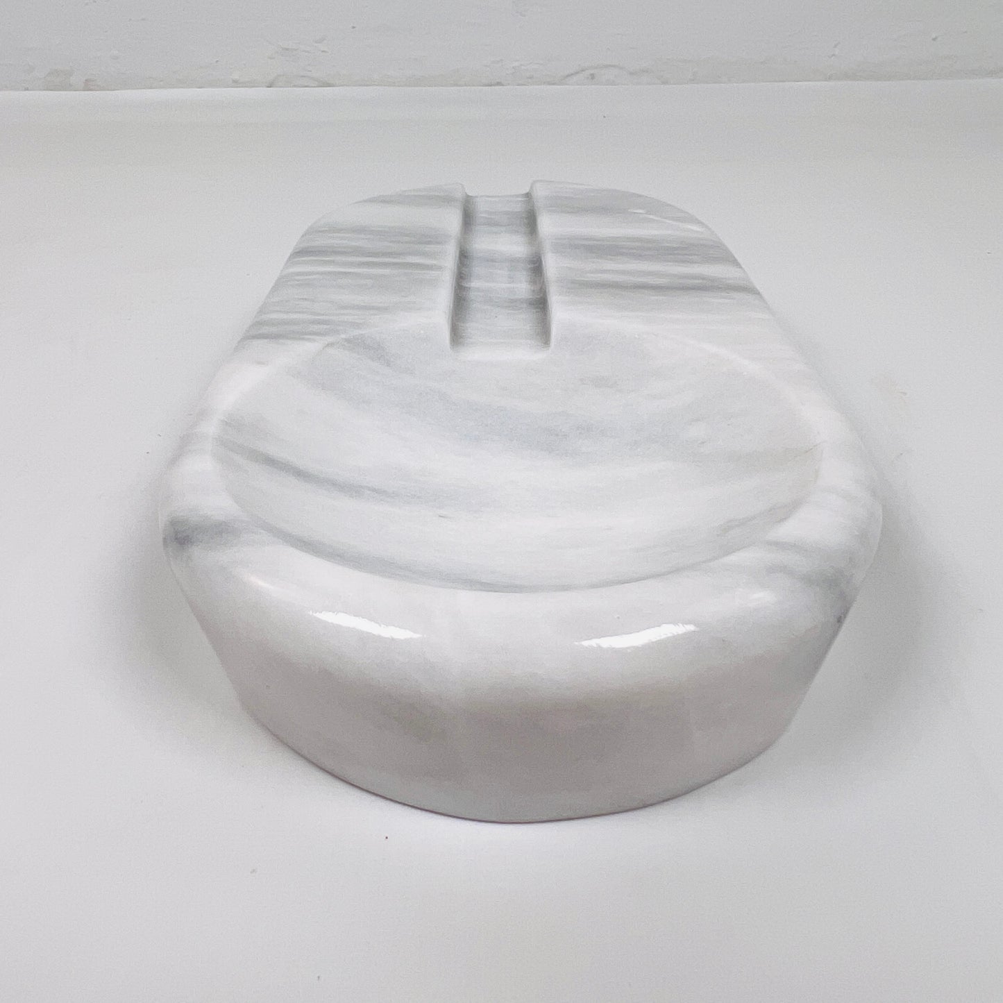 Oval Marble Ash Tray - Gray