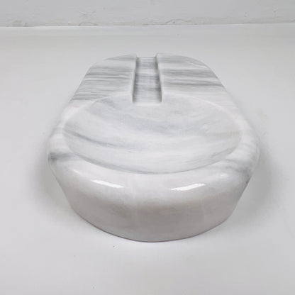 Oval Marble Ash Tray - Gray
