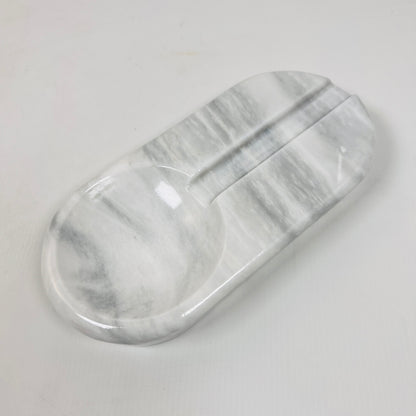 Oval Marble Ash Tray - Gray