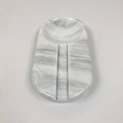 Oval Marble Ash Tray - Gray