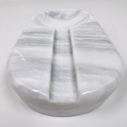 Oval Marble Ash Tray - Gray