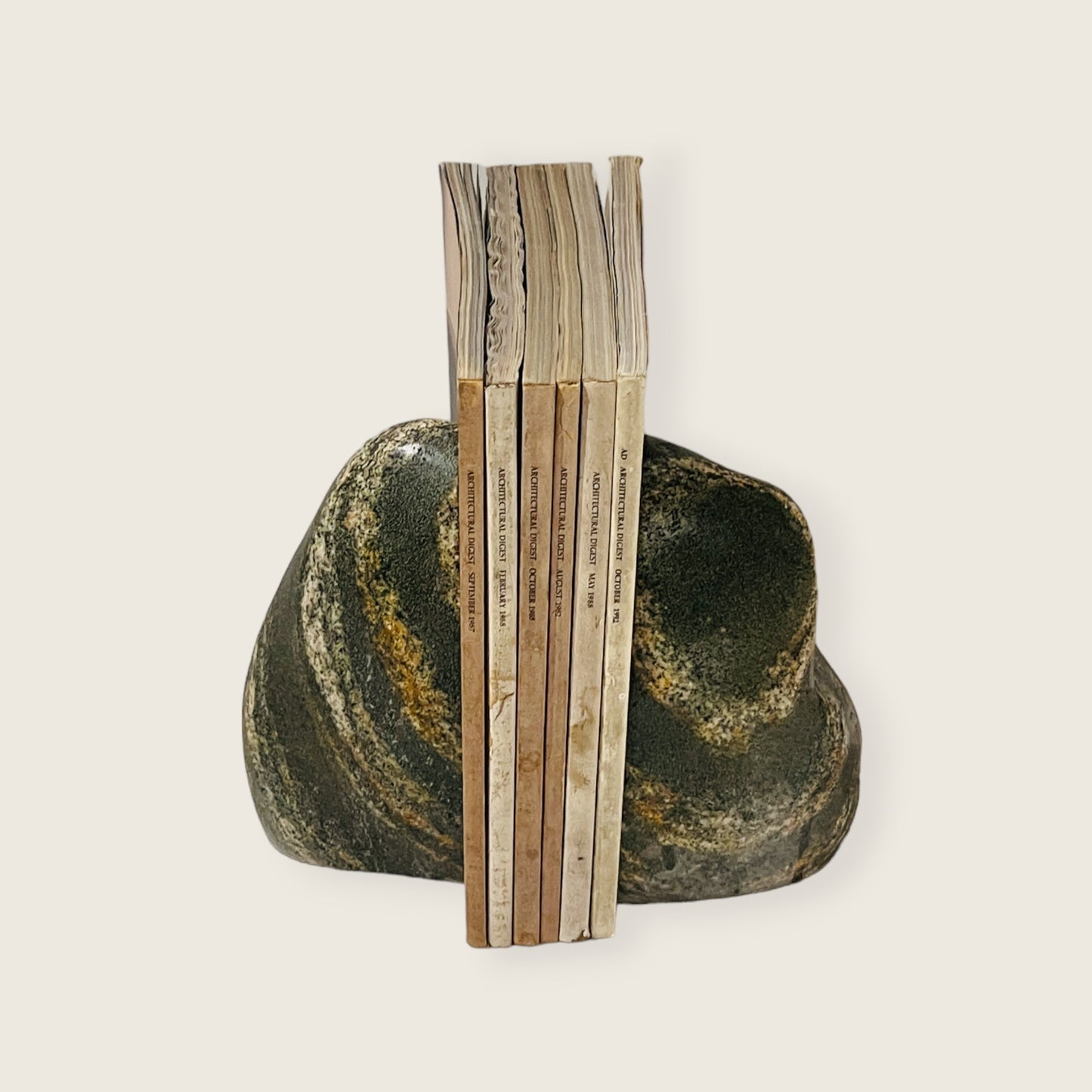 Streaked Riverstone Bookend Pair