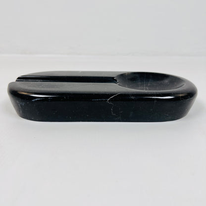 Oval Marble Ash Tray - Black