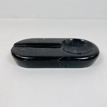 Oval Marble Ash Tray - Black
