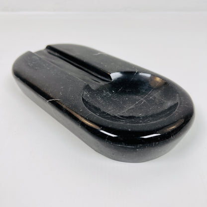 Oval Marble Ash Tray - Black
