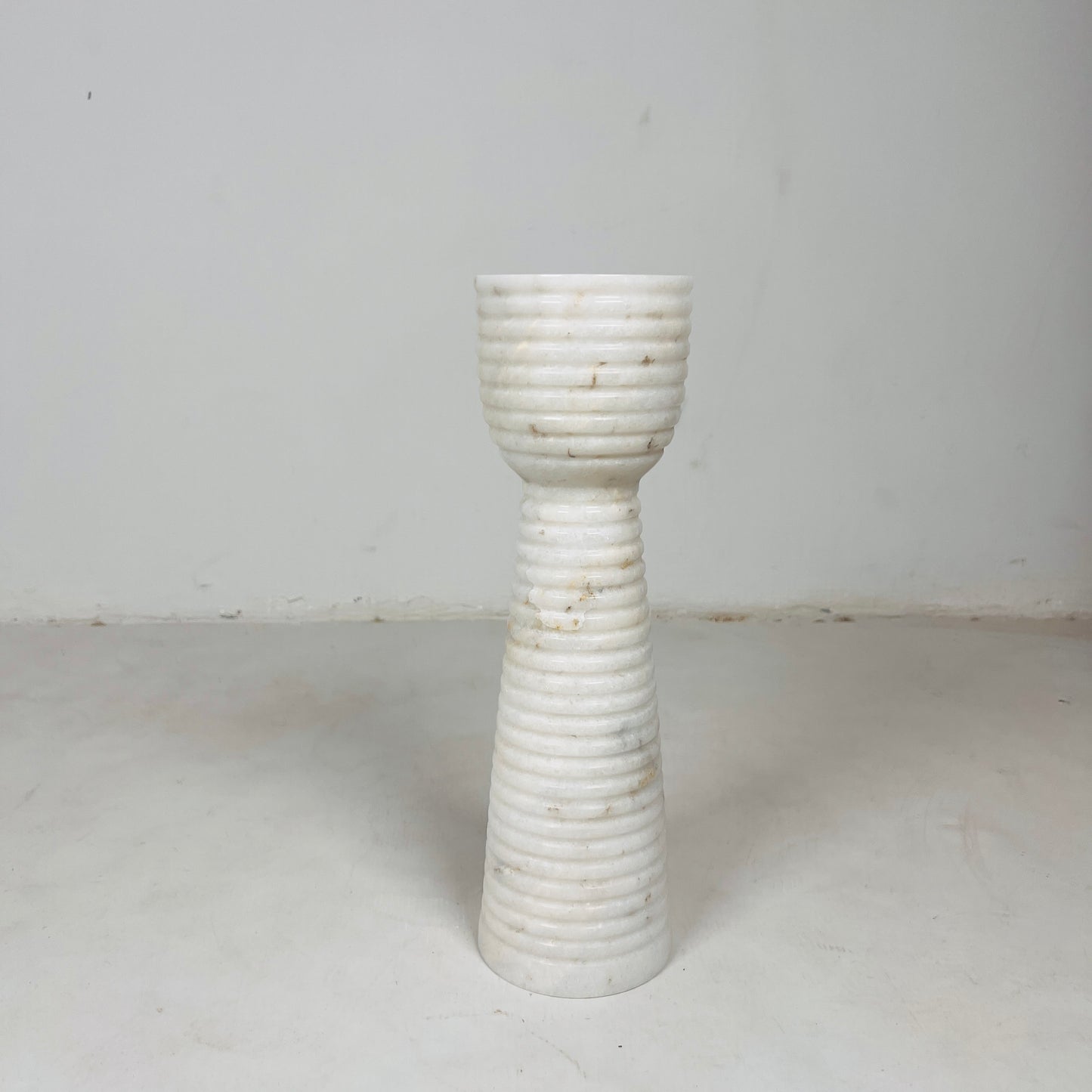 Striated Cup-Top Candle Stand - Small