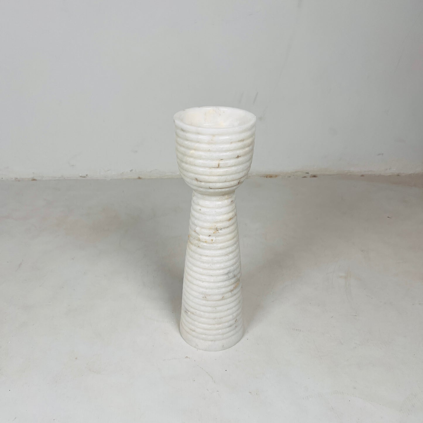 Striated Cup-Top Candle Stand - Small