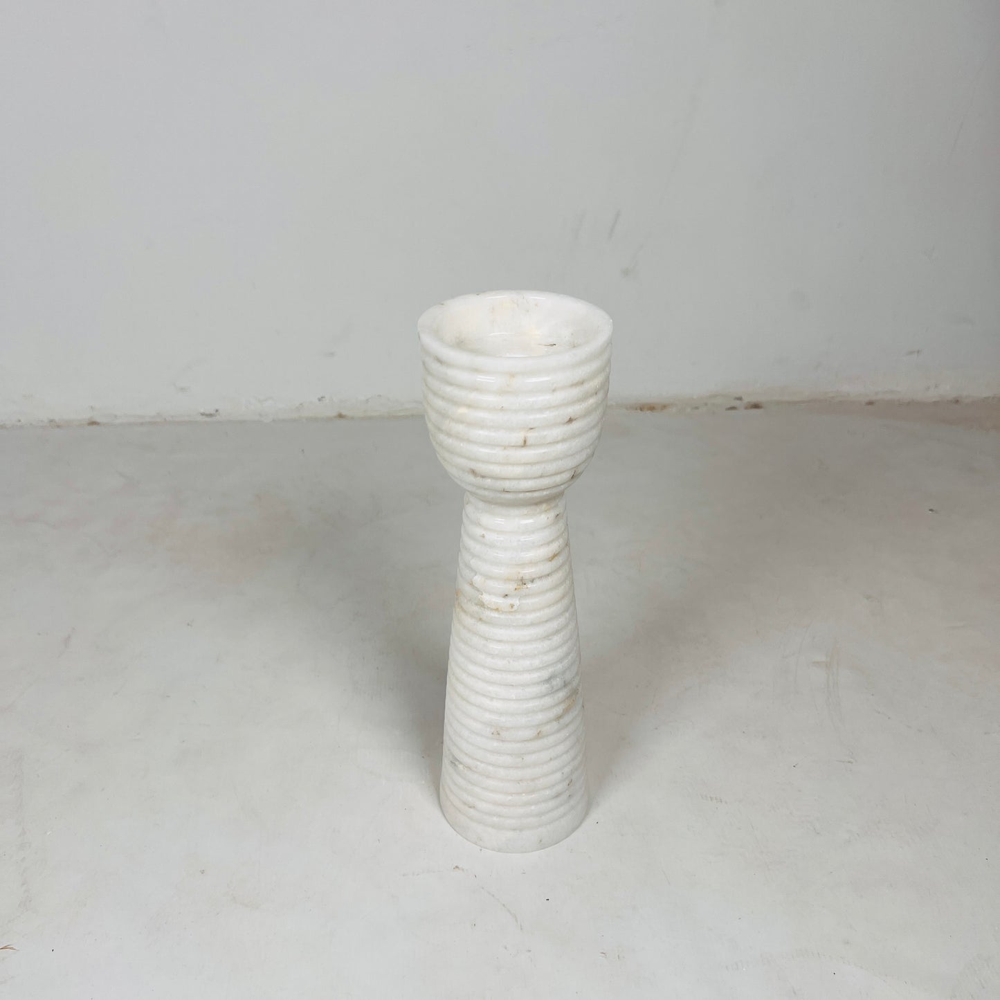 Striated Cup-Top Candle Stand - Small