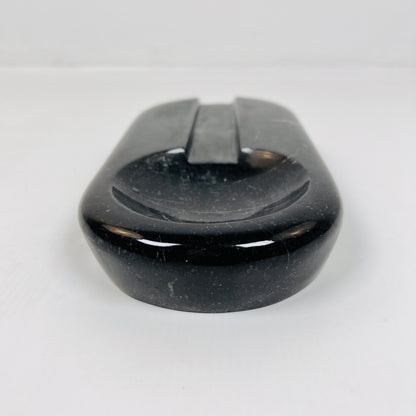 Oval Marble Ash Tray - Black