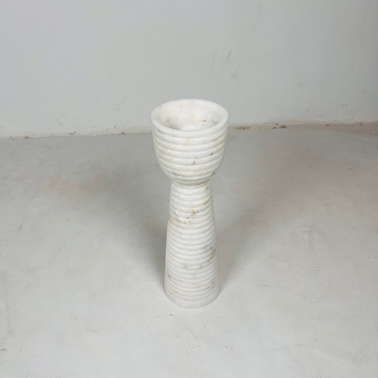Striated Cup-Top Candle Stand - Small