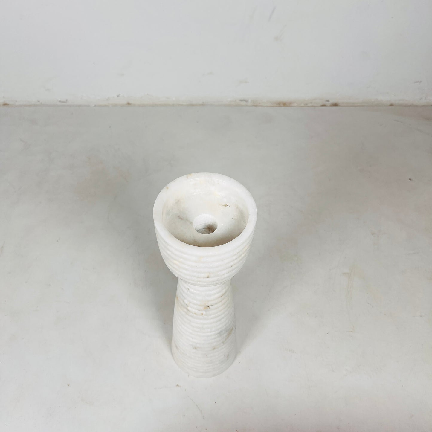 Striated Cup-Top Candle Stand - Small