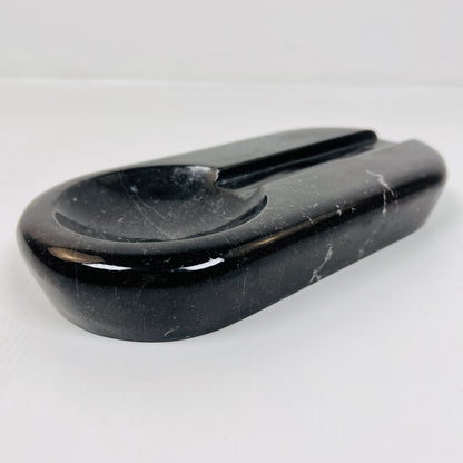 Oval Marble Ash Tray - Black