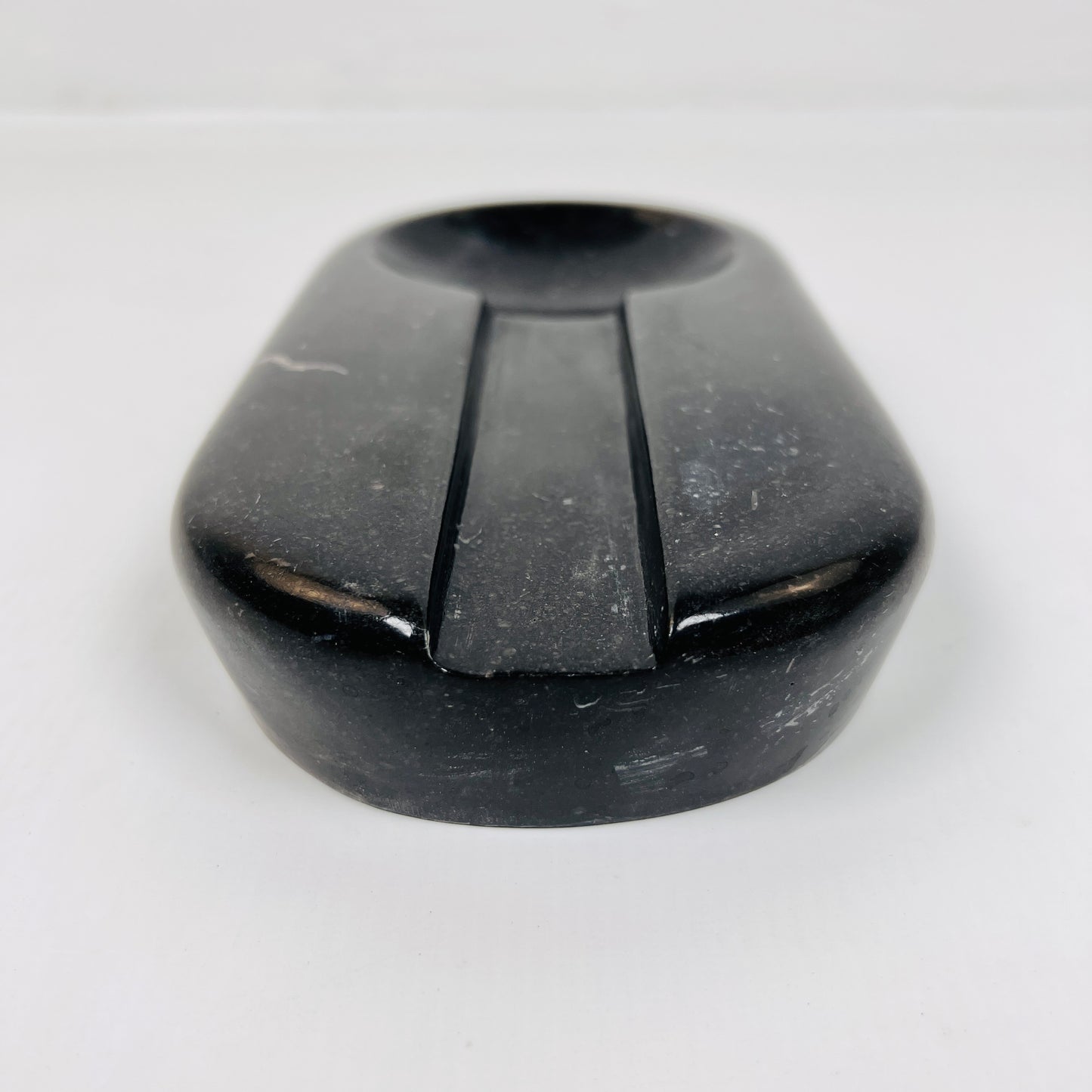 Oval Marble Ash Tray - Black