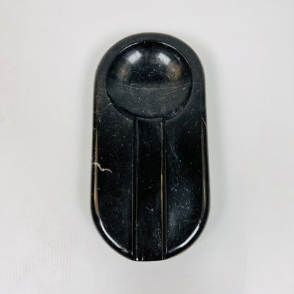 Oval Marble Ash Tray - Black