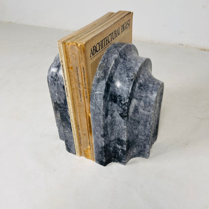 Shell Bookends Pair - Black & Blue