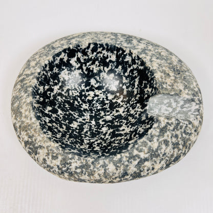 Black Splashed Ash Tray - Riverstone