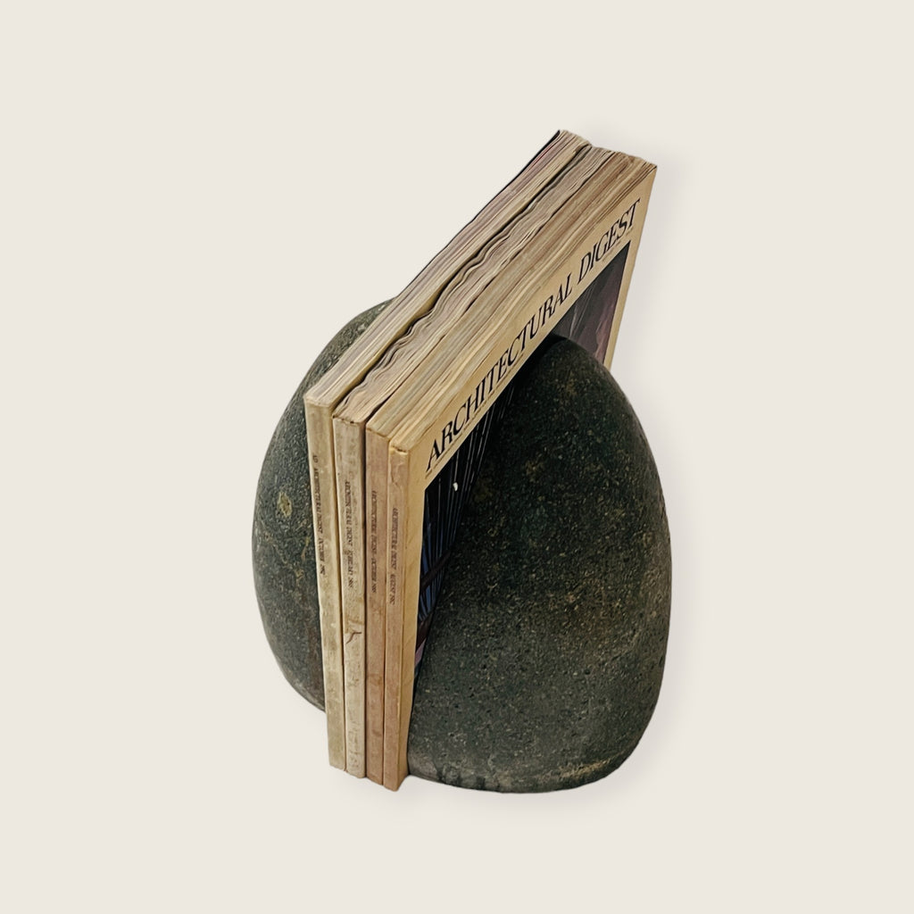 Streaked Riverstone Bookend Pair