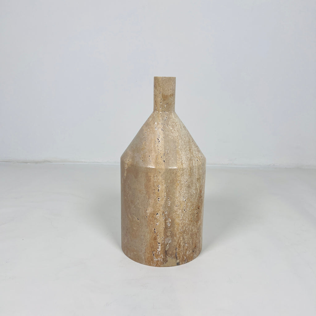 Bottle Travertine Candle Stand