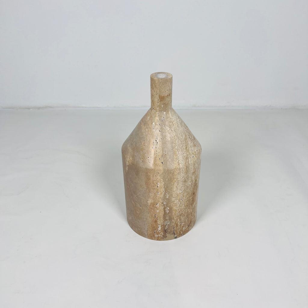 Bottle Travertine Candle Stand