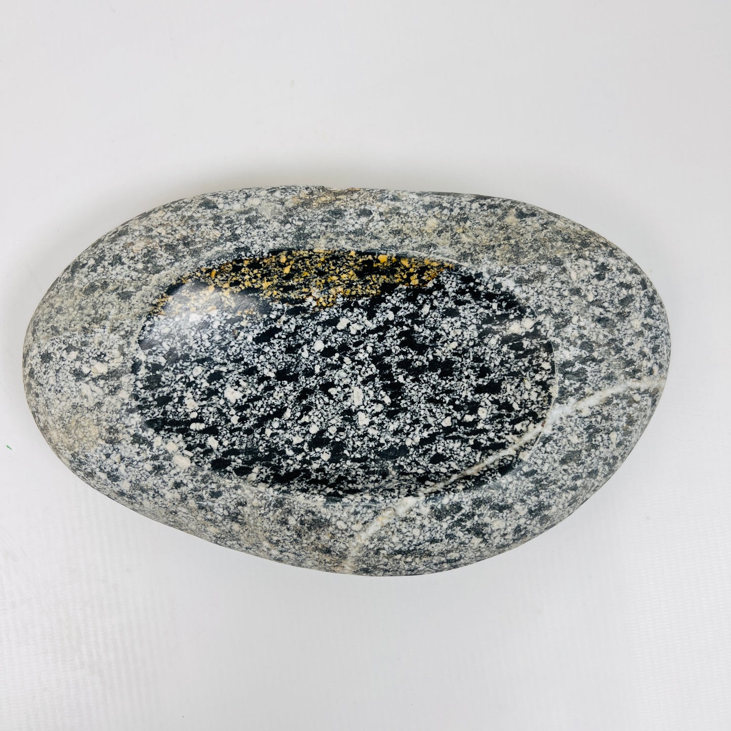 White lined Spotted Soap Dish - Riverstone