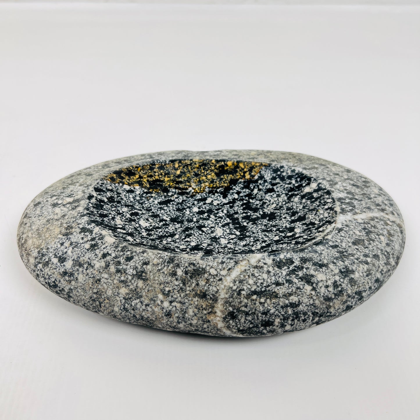 White lined Spotted Soap Dish - Riverstone