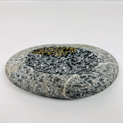 White lined Spotted Soap Dish - Riverstone