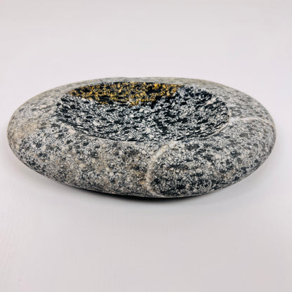 White lined Spotted Soap Dish - Riverstone