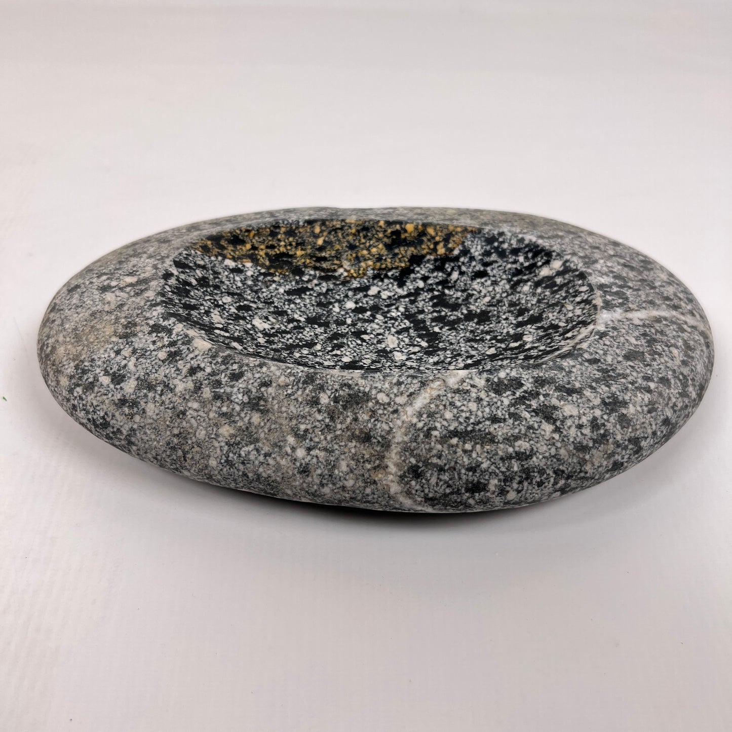 White lined Spotted Soap Dish - Riverstone