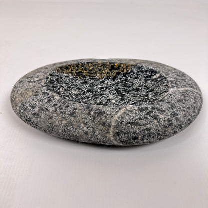 White lined Spotted Soap Dish - Riverstone